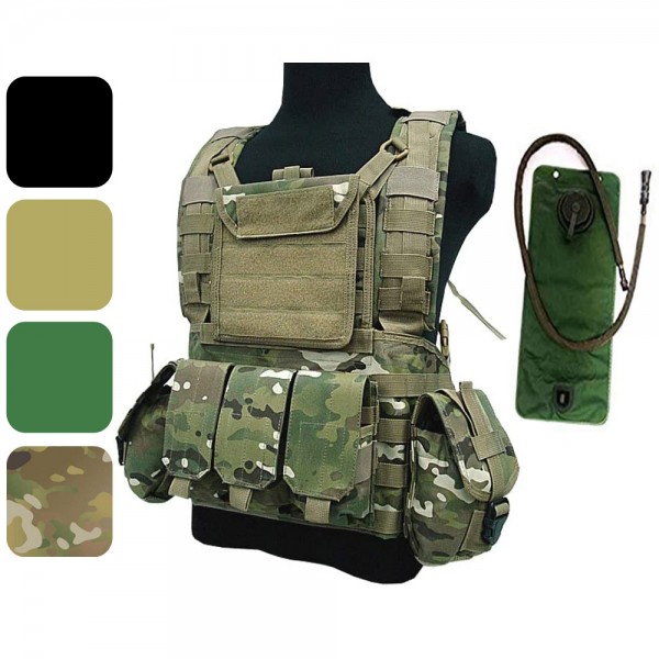 ATAIRSOFT Tactical Airsoft Hunting Miltary MOLLE Vest with Hydration Water Reservoir