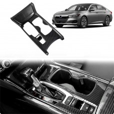 ATAIRSOFT 2PCS Gear Shift Panel Cover Carbon Fiber Style Fits for Honda Hybrid Accord 2018-2022 Interior Accessories for Gear Shift Panel Trim(Gas Version)