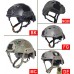 ATAIRSOFT PJ Type Adjustable Tactical Fast Helmet w/Side Rails and NVG Mount